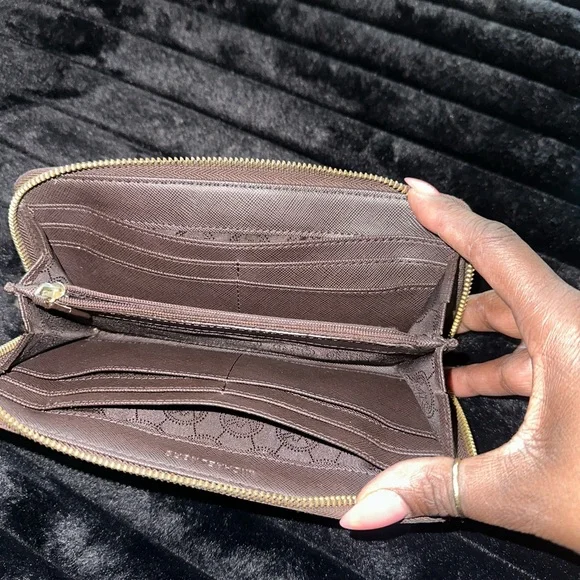 Michael Kors Orange and Green Camouflage Wallet - Picture 3 of 3